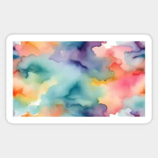 Whimsical Sky Symphony: Radiant Watercolor Bliss Sticker